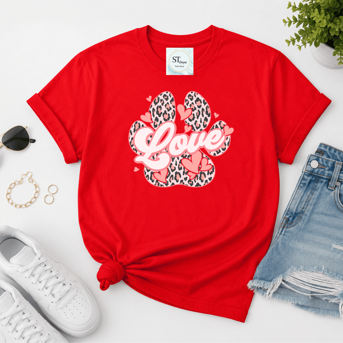 Love Leopard Paw Print