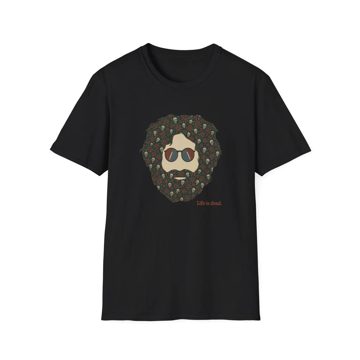 เสื้อยืด Skull & Roses Jerry Life is Dead