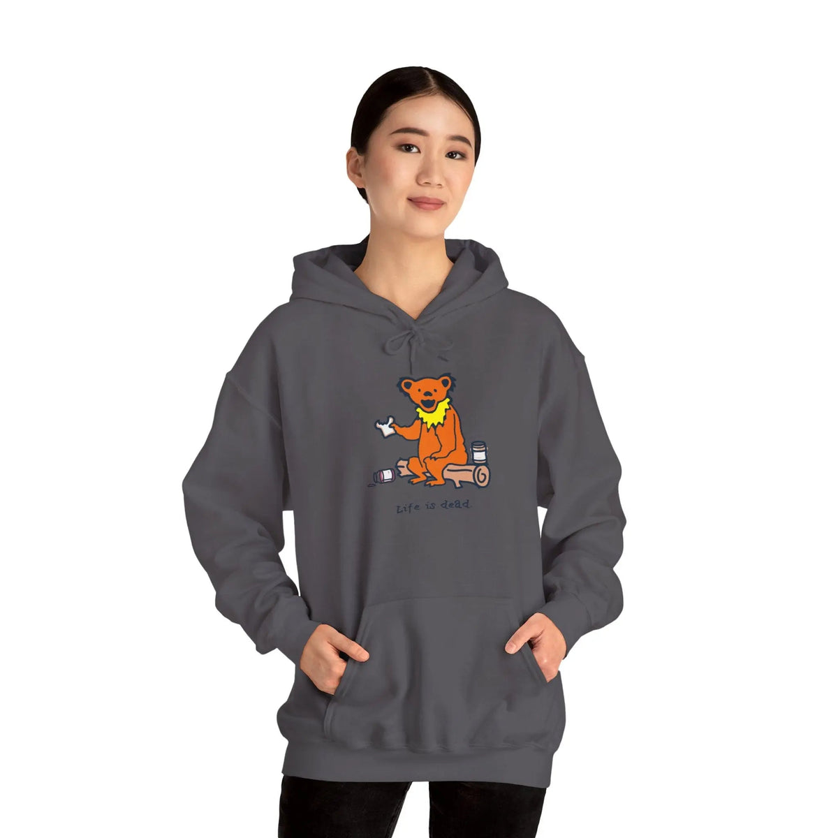 เสื้อฮู้ด Life is Dead Snackin' Bear