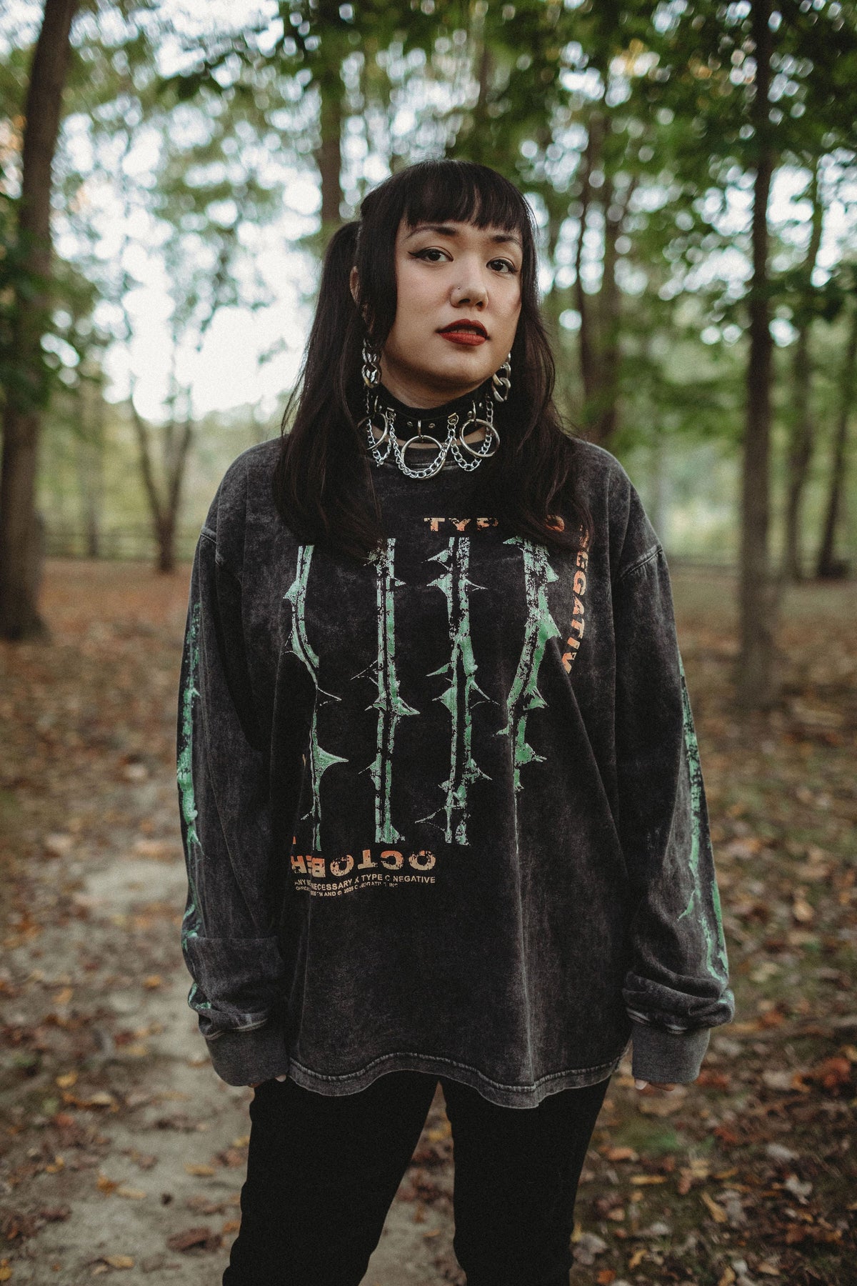 เสื้อยืดแขนยาว October Rust วินเทจ