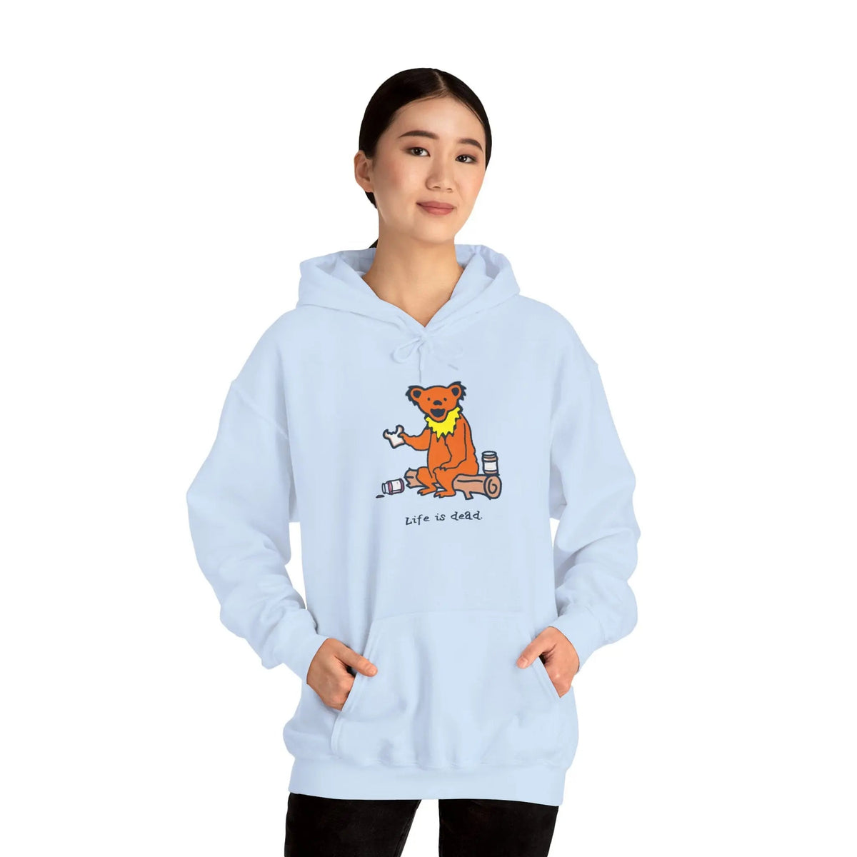 เสื้อฮู้ด Life is Dead Snackin' Bear
