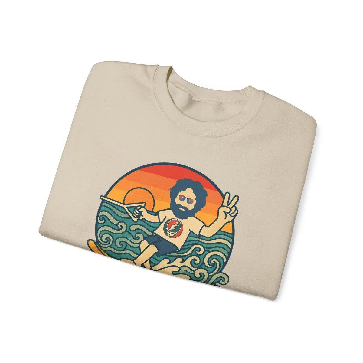 เสื้อคอกลม Waterskiin' Jerry Life is Dead