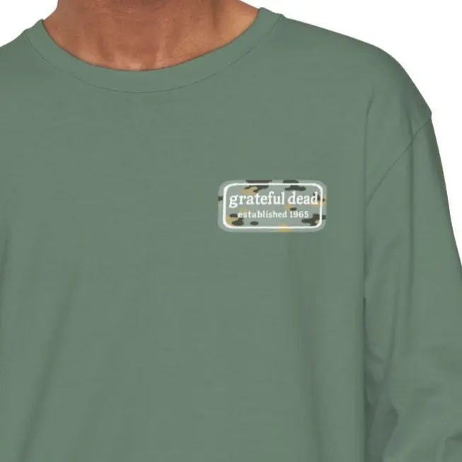 เสื้อแขนยาวลายพราง Stealie คอลเลกชัน Vineyard พิมพ์ลายสองด้าน ย้อมสีแบบสำเร็จเสื้อ
