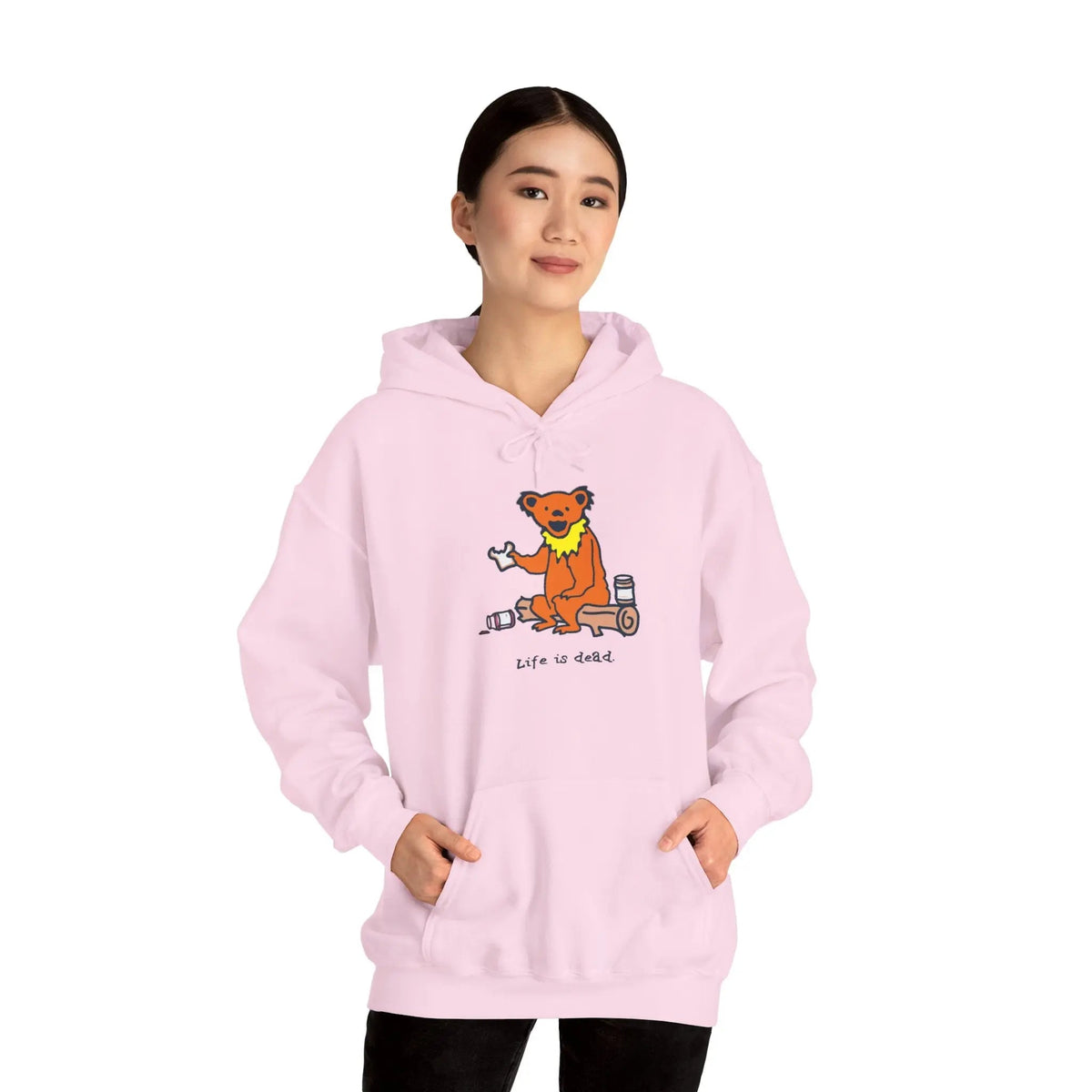 เสื้อฮู้ด Life is Dead Snackin' Bear