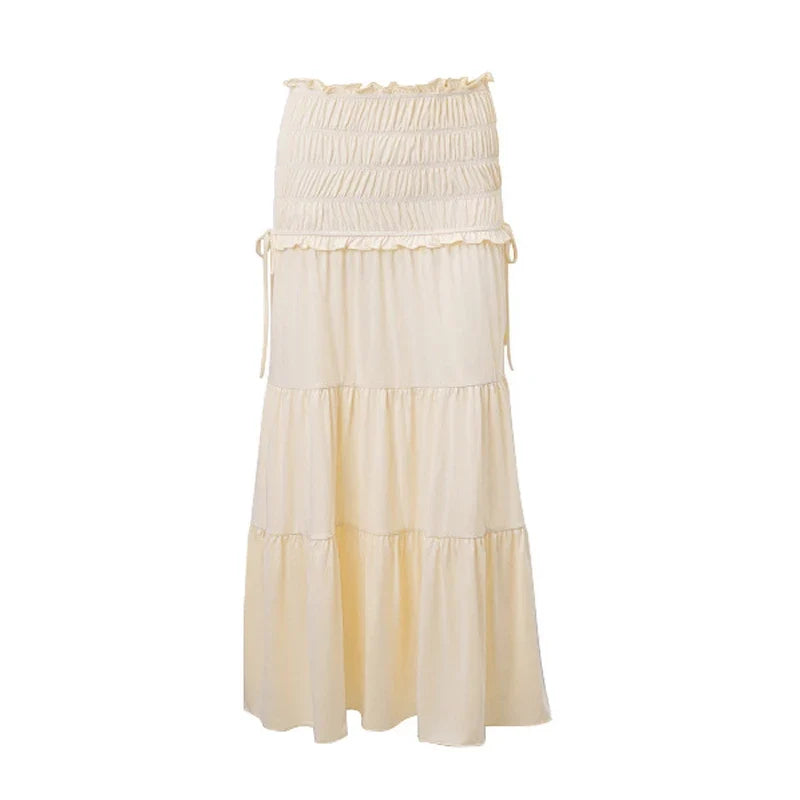 2 Piece Set Women Vacation Ruffle Beach Holiday Outfits