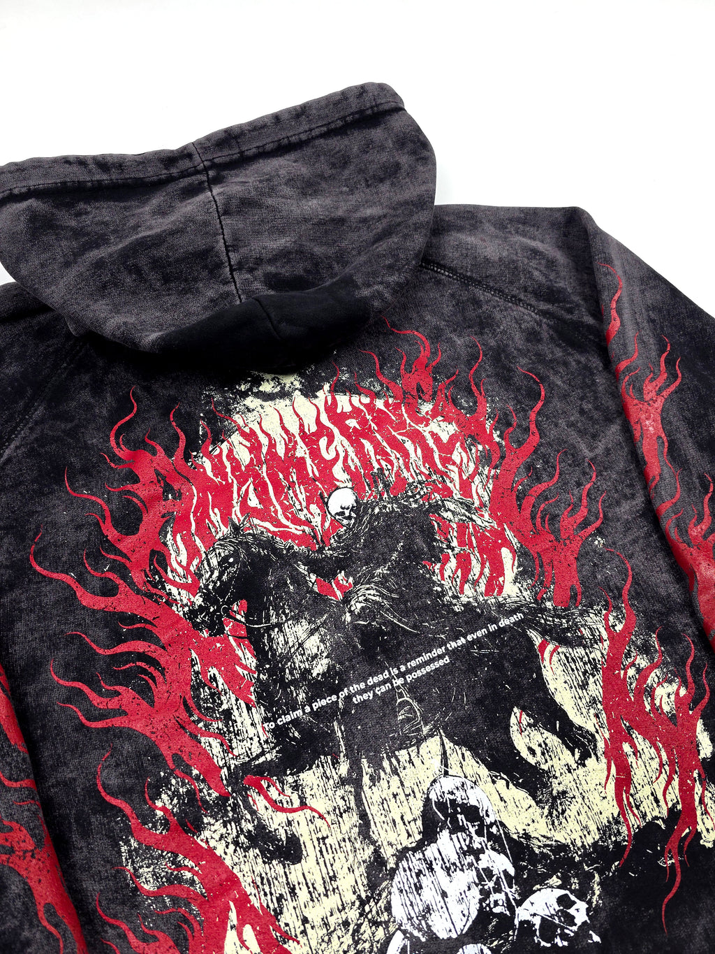 เสื้อฮู้ดแบบสวม Reclaimer สีดำวินเทจ