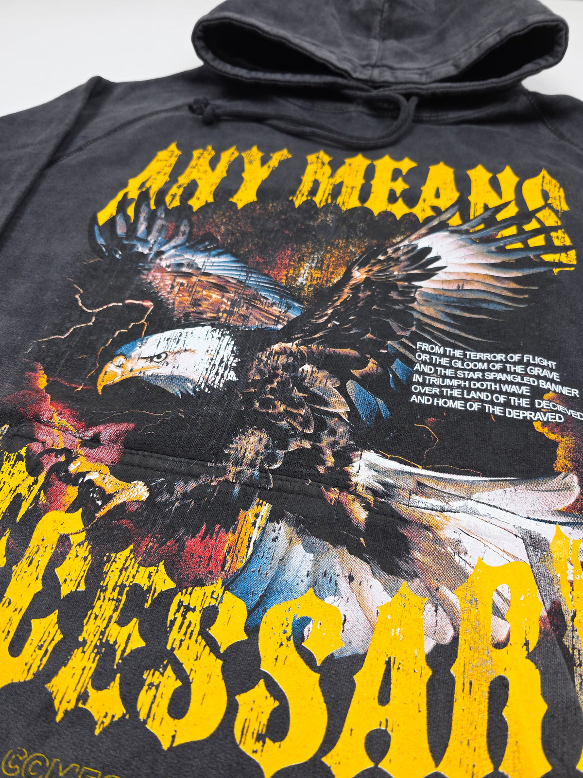 เสื้อฮู้ดแบบสวม Depraved สีดำวินเทจ