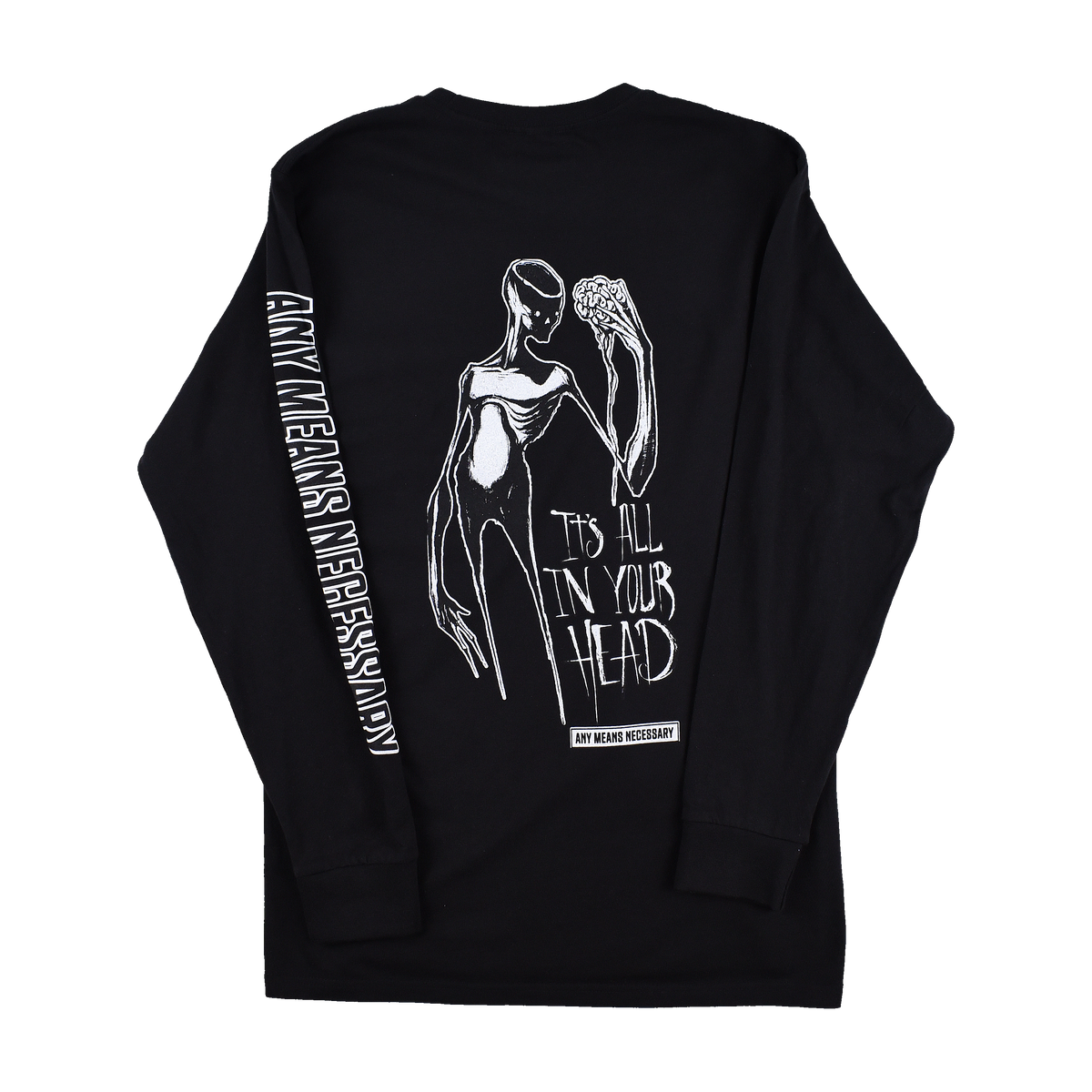 เสื้อยืดแขนยาว It's All In Your Head สีดำ