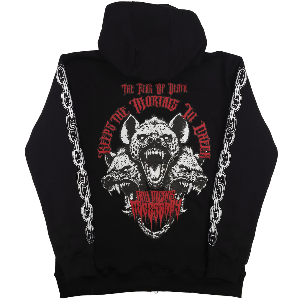 เสื้อฮู้ดซิปหน้า Cerberus สีดำ