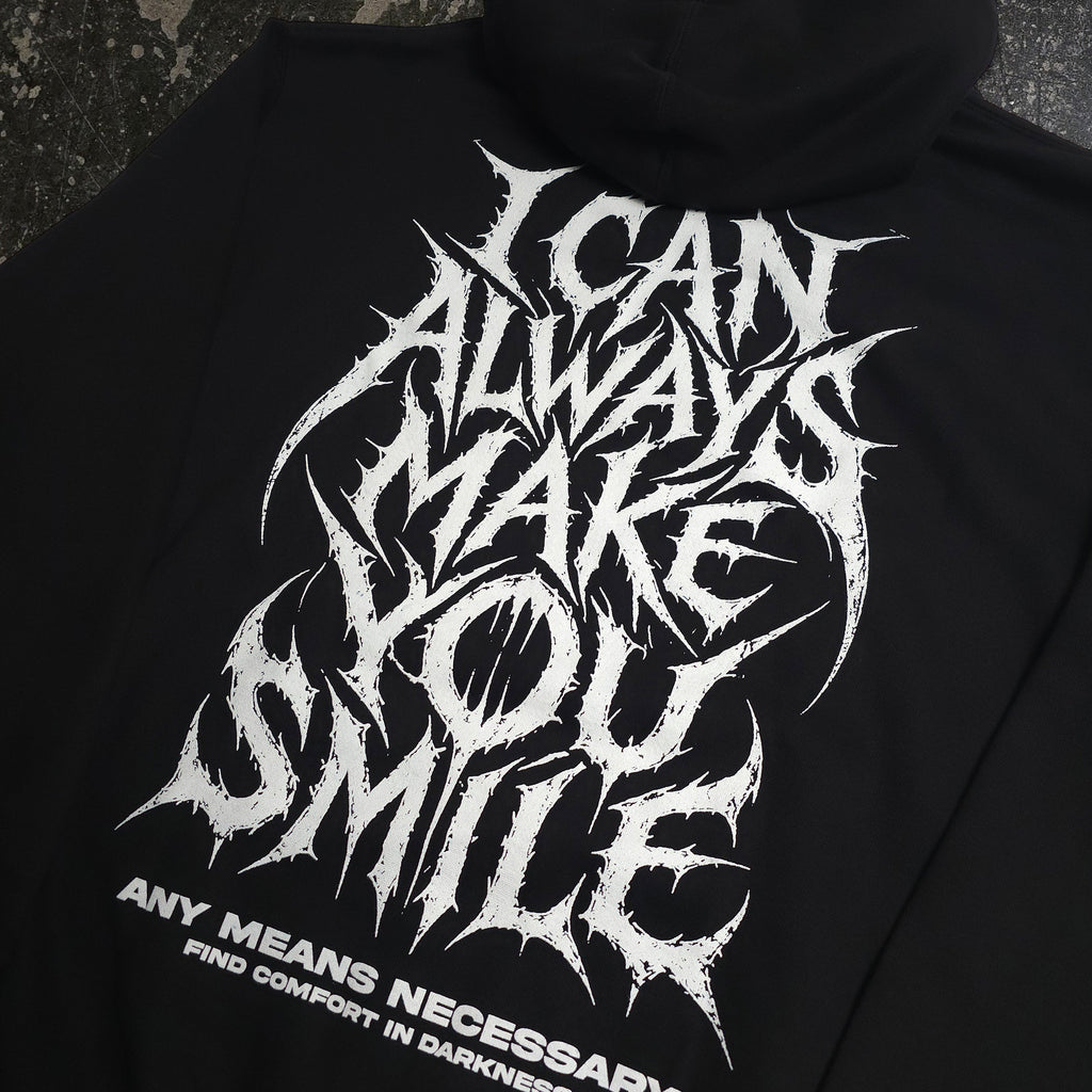 เสื้อฮู้ดแบบสวม Always Smile สีดำ