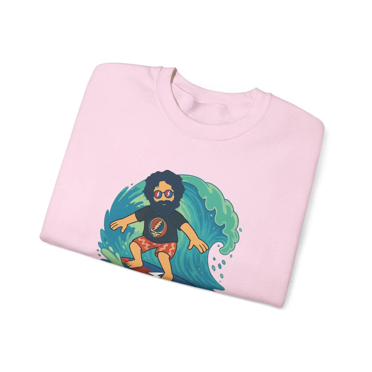 เสื้อคอกลมลาย Jerry เล่นเซิร์ฟ Life is Dead