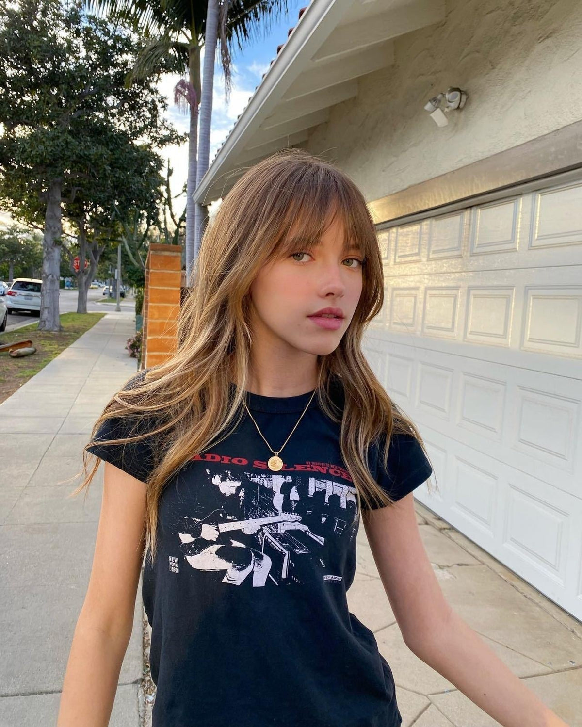 เสื้อยืดลายกราฟิกคลาสสิกร็อกสำหรับผู้หญิง เสื้อยืดคอตตอนแขนสั้นคอกลมฤดูร้อน