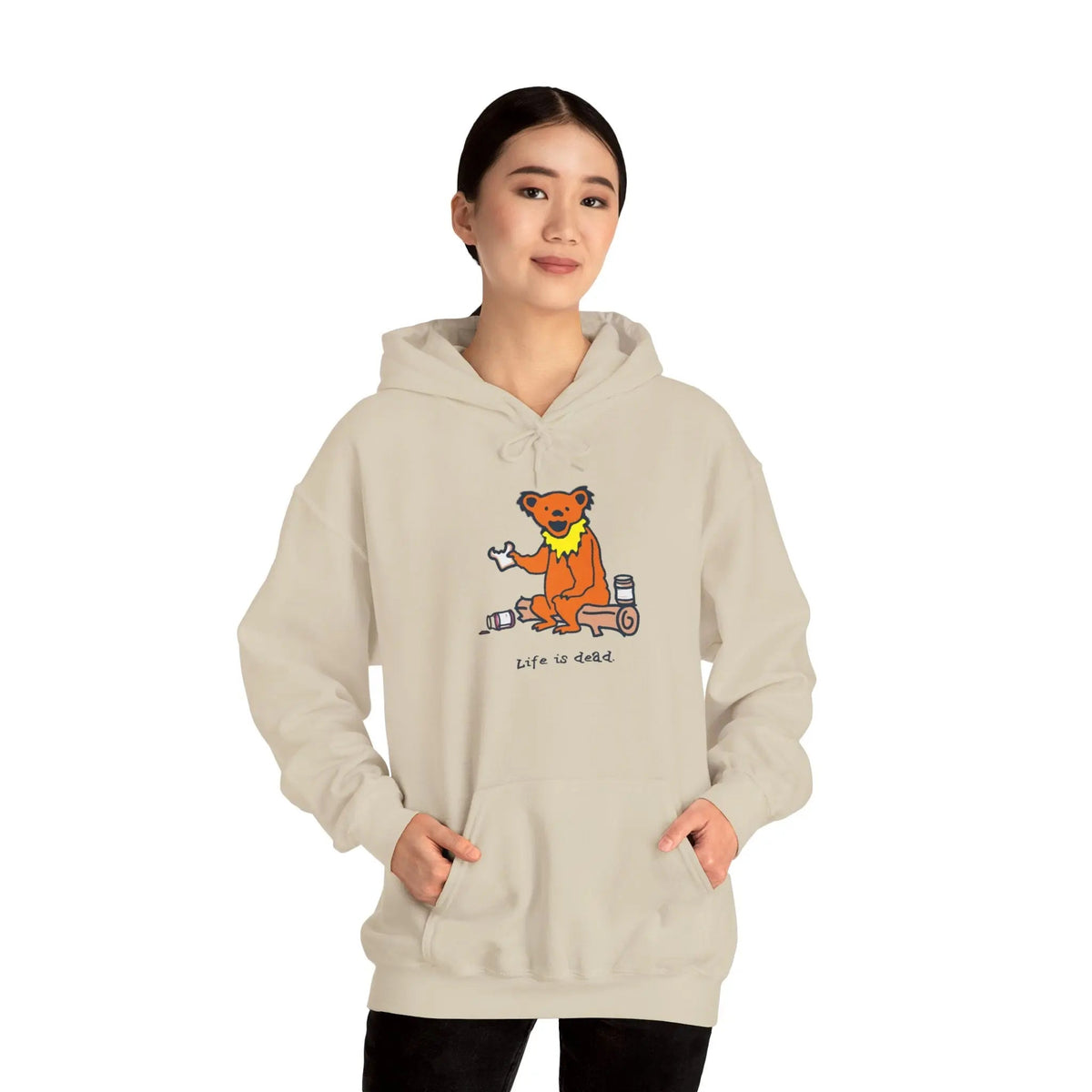 เสื้อฮู้ด Life is Dead Snackin' Bear