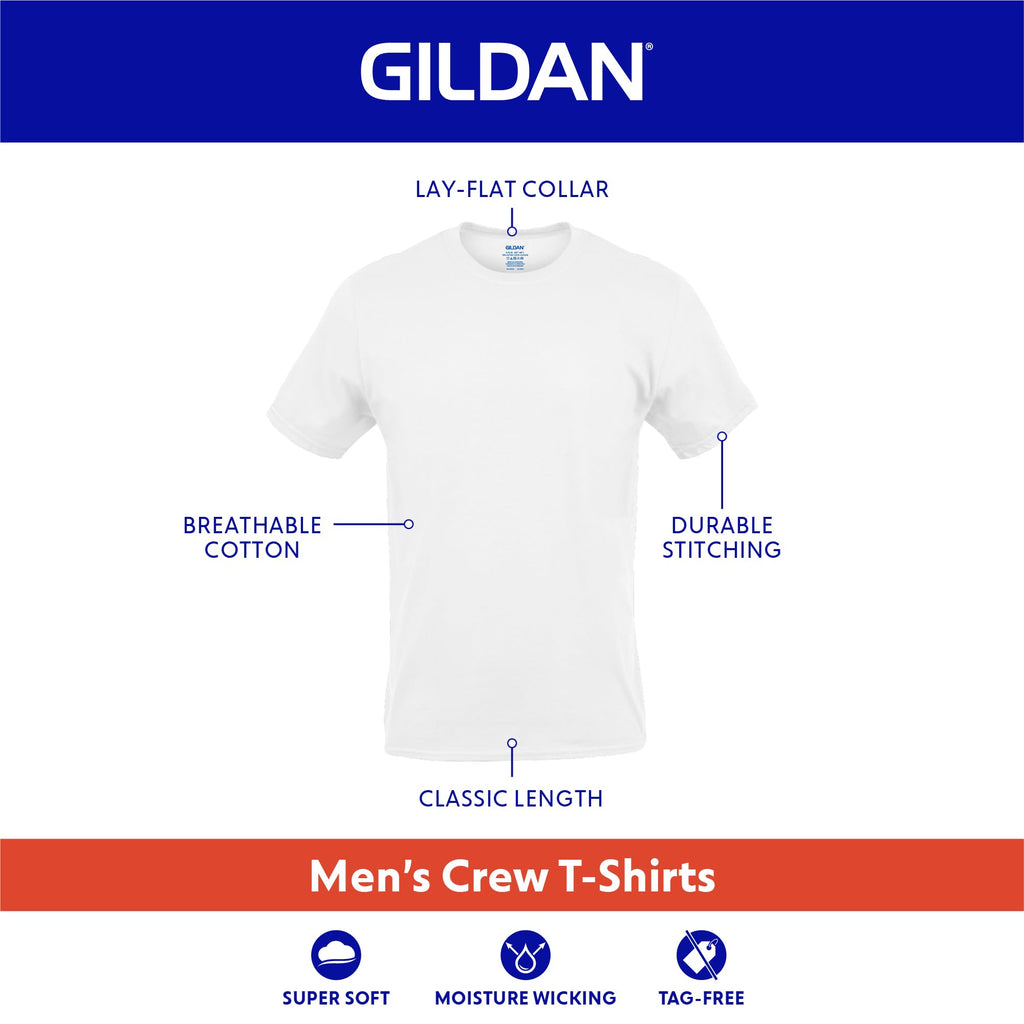 เสื้อยืดคอกลมผู้ชาย Gildan, แบบแพ็คหลายตัว, สไตล์ G1100