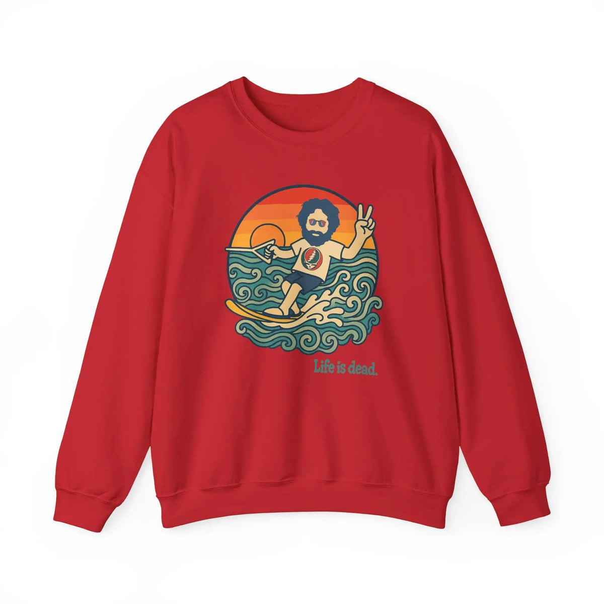 เสื้อคอกลม Waterskiin' Jerry Life is Dead