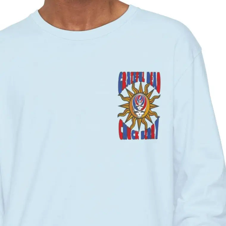 เสื้อยืดแขนยาวย้อมผ้าสำเร็จรูป ลายคอนเสิร์ต Chuck Berry