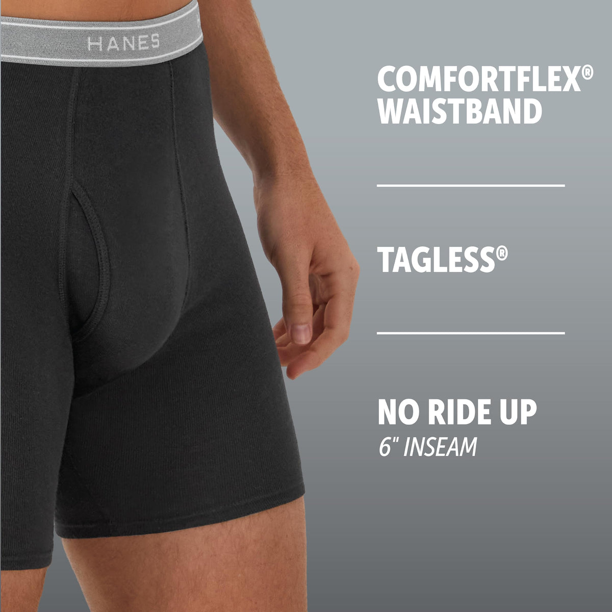 Hanes mens Underwear Boxer Briefs Pack, Cool & Breathable Cotton