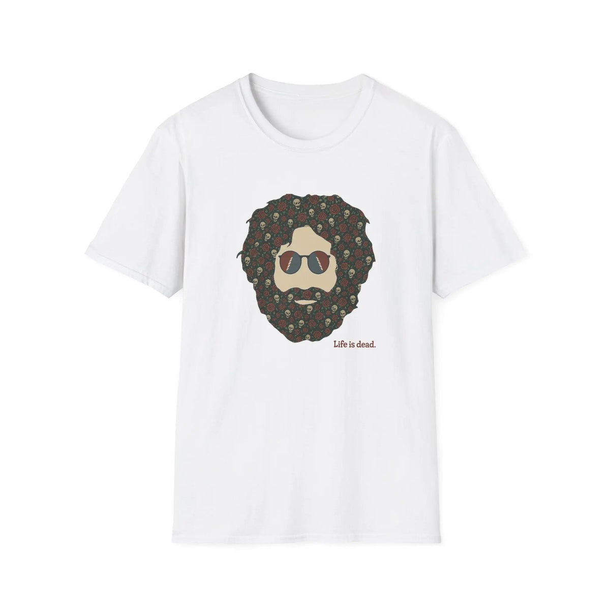 เสื้อยืด Skull & Roses Jerry Life is Dead