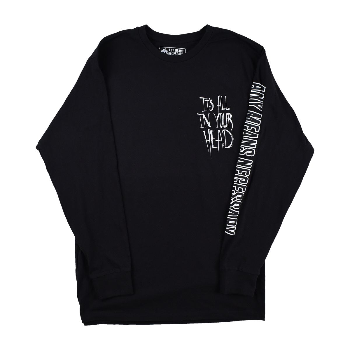 เสื้อยืดแขนยาว It's All In Your Head สีดำ