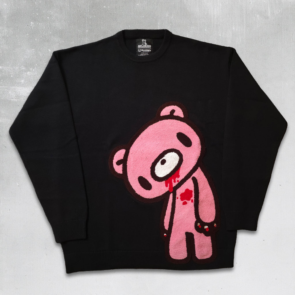 เสื้อสเวตเตอร์ไหมพรมตัวโคร่งสีหม่น