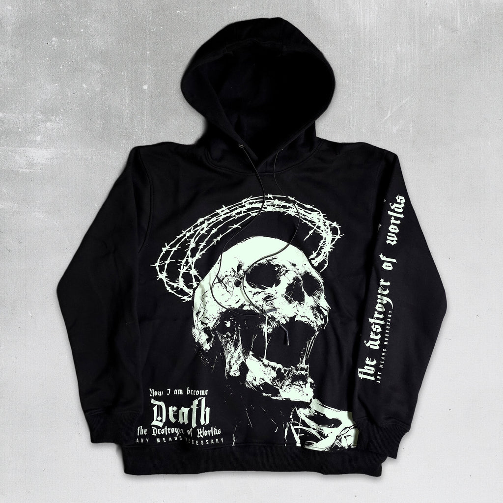 เสื้อฮู้ดแบบสวมลายทำลายล้างโลก