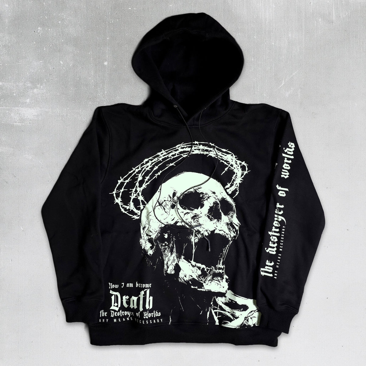 เสื้อฮู้ดแบบสวมลายทำลายล้างโลก