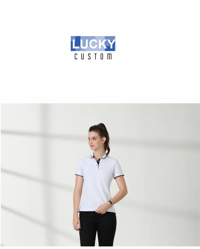 เสื้อโปโลกอล์ฟผู้หญิง คอปก ทรงเข้ารูป แขนสั้น