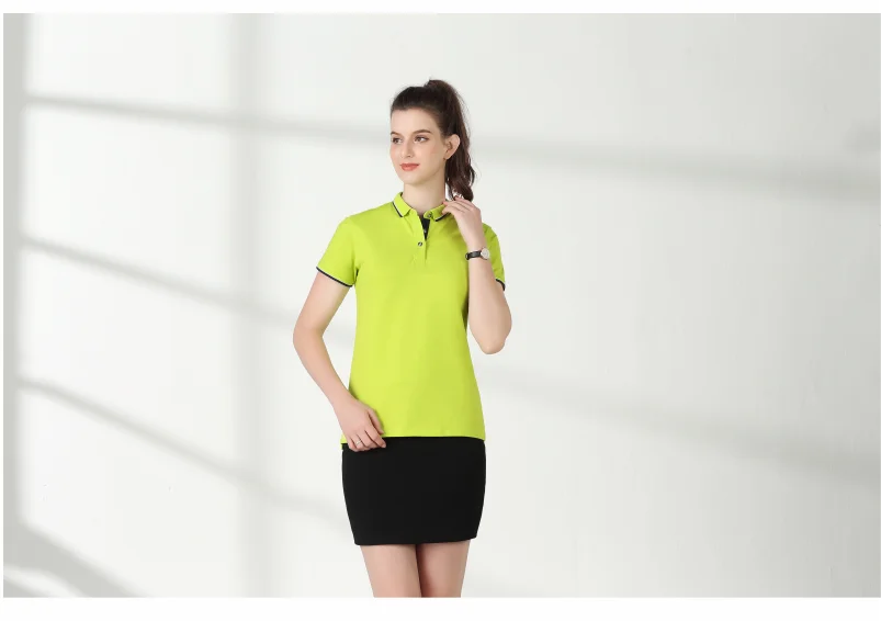เสื้อโปโลกอล์ฟผู้หญิง คอปก ทรงเข้ารูป แขนสั้น