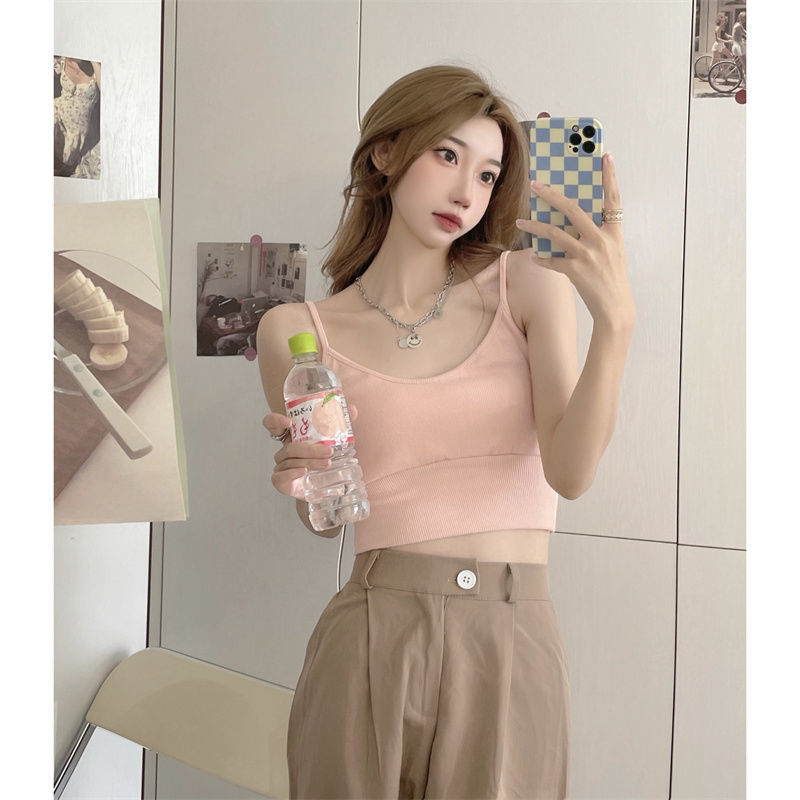 ชุดเซ็ตสองชิ้นสำหรับฤดูใบไม้ร่วง เสื้อฮู้ดผู้หญิงทรงหลวมแขนค้างคาว เสื้อครอปสเวตเตอร์แฟชั่นยอดนิยม+เสื้อสายเดี่ยว