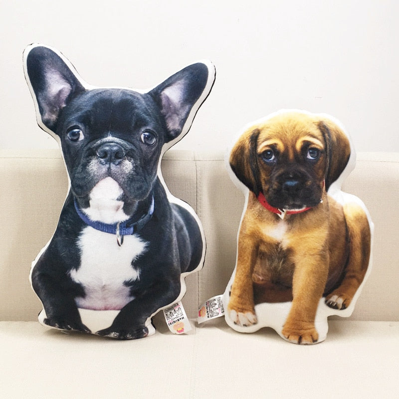 หมอน DIY ปรับแต่งรูปภาพของขวัญสุดสร้างสรรค์ หมอนรูปสุนัข ของเล่นตุ๊กตาผ้าขนนุ่ม หมอนอิงสำหรับโซฟาและรถยนต์