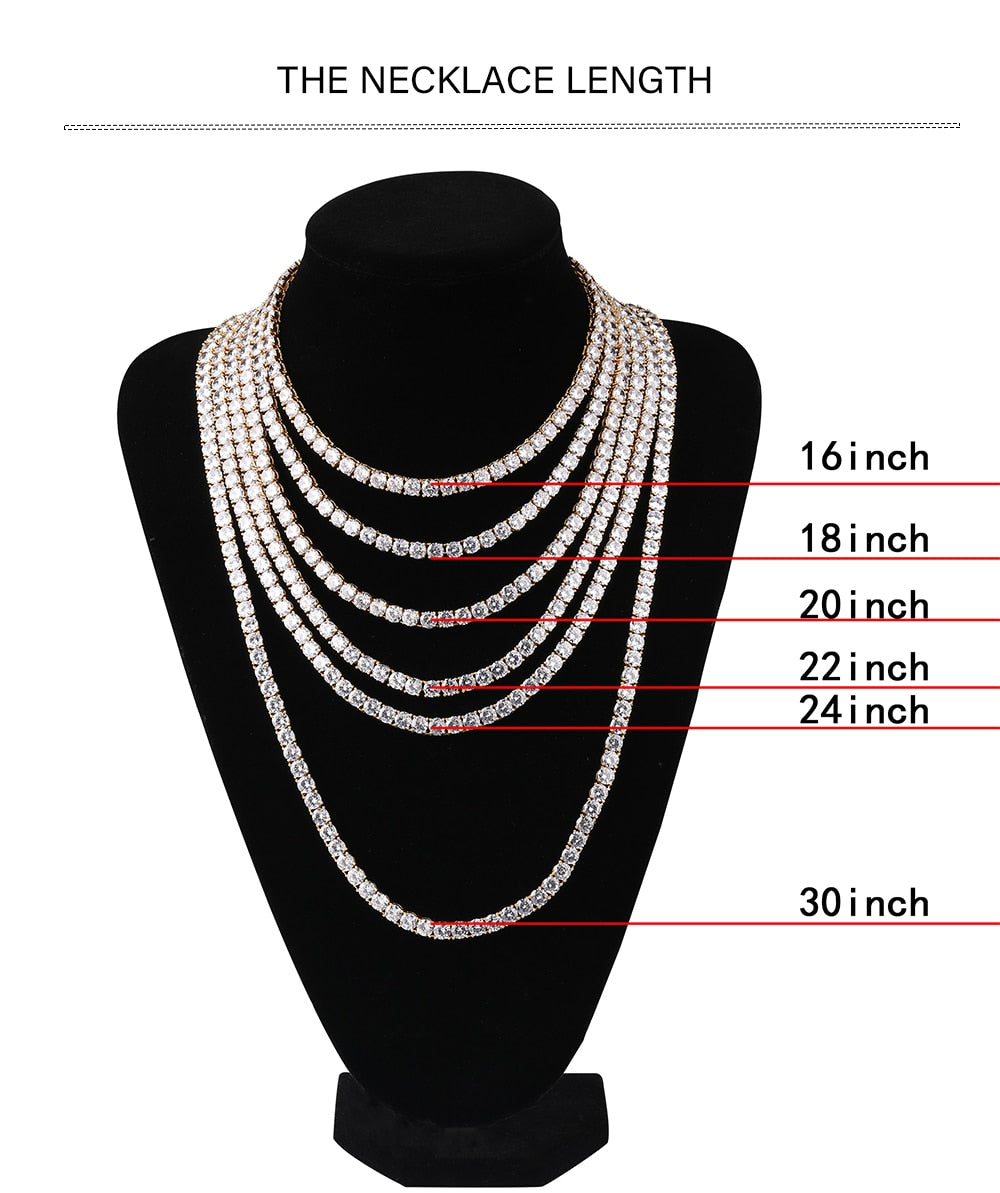 จี้สายฟ้า Bling ประดับเพชรเทียมเต็มพวง พร้อมสร้อย Tennis Chain วัสดุทองแดง เครื่องประดับฮิปฮอปสำหรับผู้ชาย ของขวัญ