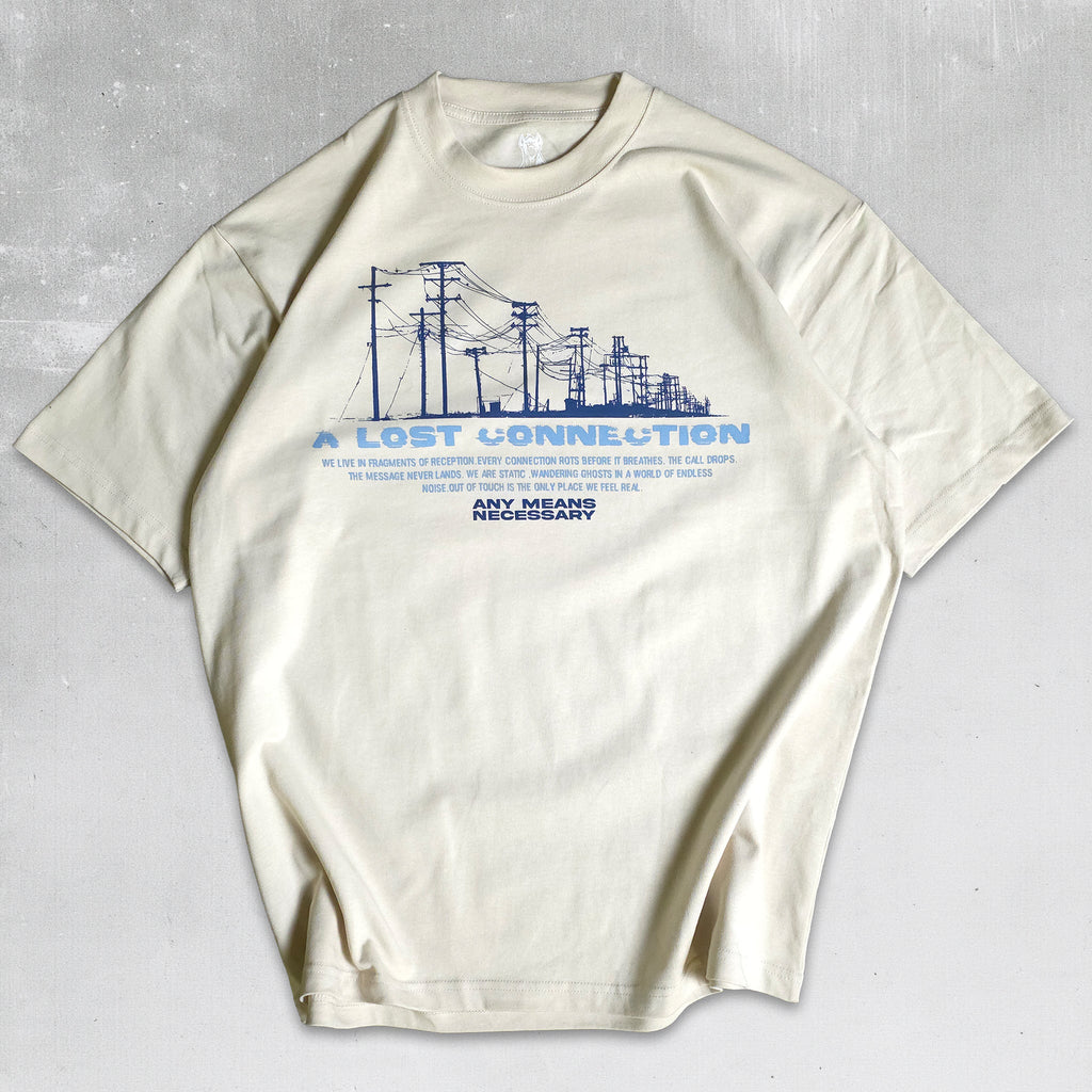 เสื้อยืด Lost Connection สีขาวกระดูก