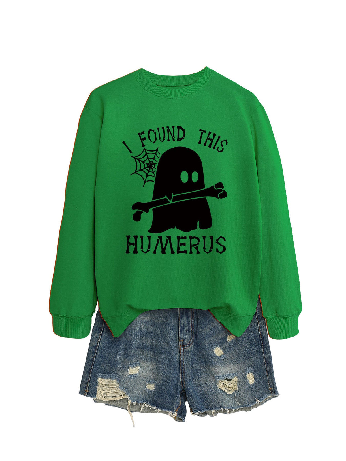 ฉันเจอเสื้อสเวตเตอร์คอกลมทรงหลวม HUMERUS ตัวนี้