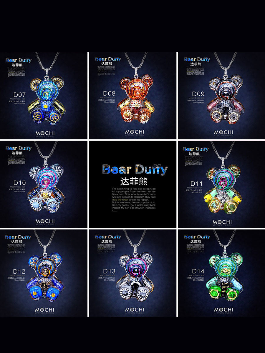 เสื้อสเวตเตอร์พร้อมจี้สร้อยคอคู่ Duffy Bear สไตล์ไซเบอร์พังก์สุดสร้างสรรค์