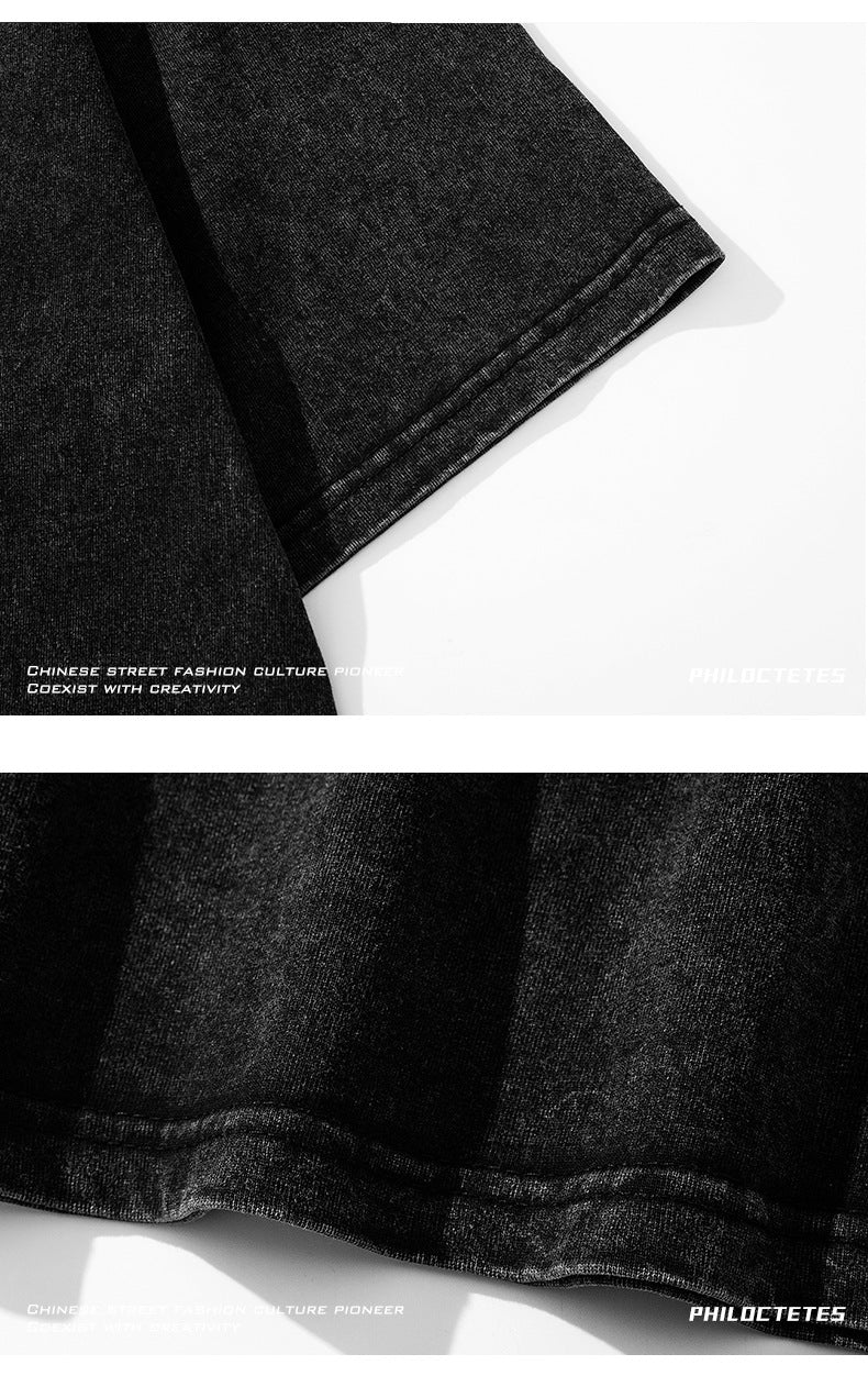 เสื้อยืดฮิปฮอปพิมพ์ลายกะโหลกสีชมพู