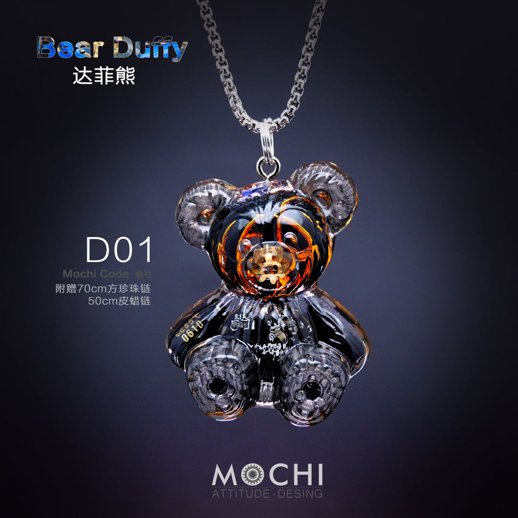 เสื้อสเวตเตอร์พร้อมจี้สร้อยคอคู่ Duffy Bear สไตล์ไซเบอร์พังก์สุดสร้างสรรค์