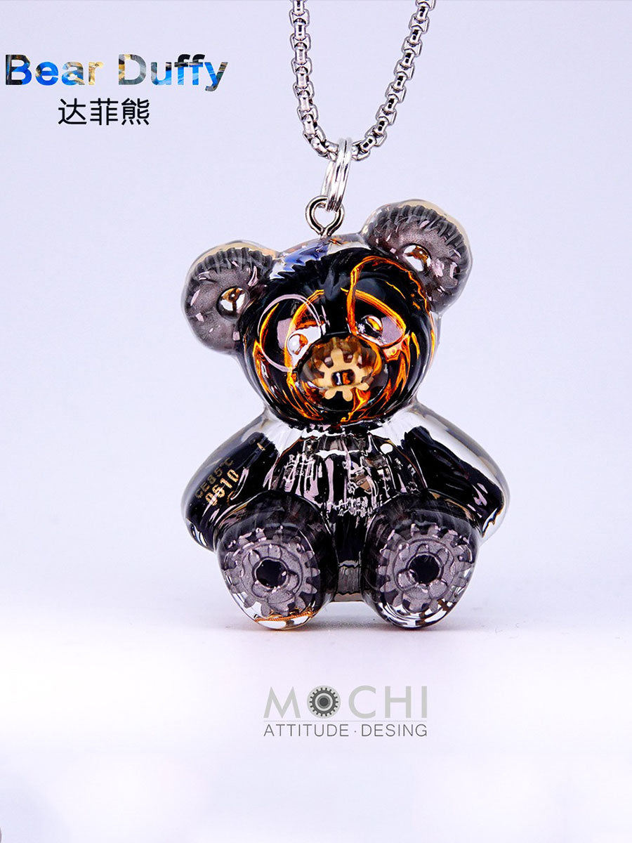 เสื้อสเวตเตอร์พร้อมจี้สร้อยคอคู่ Duffy Bear สไตล์ไซเบอร์พังก์สุดสร้างสรรค์