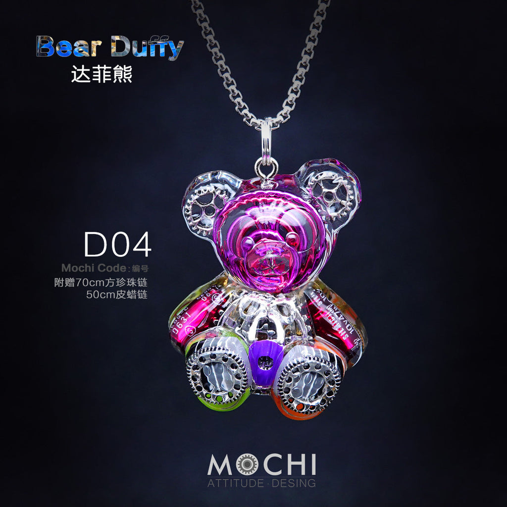 เสื้อสเวตเตอร์พร้อมจี้สร้อยคอคู่ Duffy Bear สไตล์ไซเบอร์พังก์สุดสร้างสรรค์