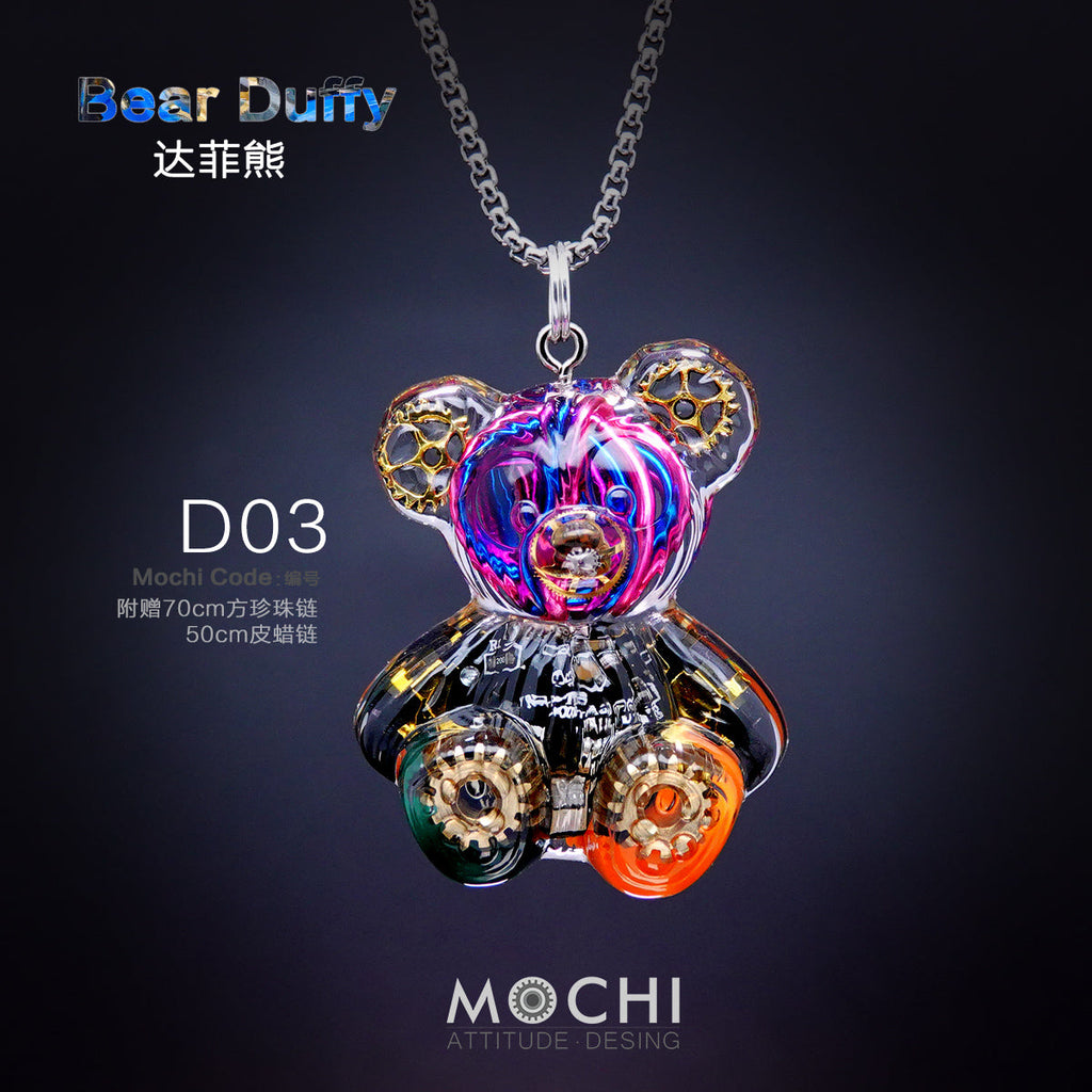 เสื้อสเวตเตอร์พร้อมจี้สร้อยคอคู่ Duffy Bear สไตล์ไซเบอร์พังก์สุดสร้างสรรค์