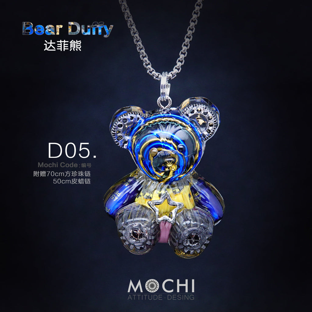 เสื้อสเวตเตอร์พร้อมจี้สร้อยคอคู่ Duffy Bear สไตล์ไซเบอร์พังก์สุดสร้างสรรค์