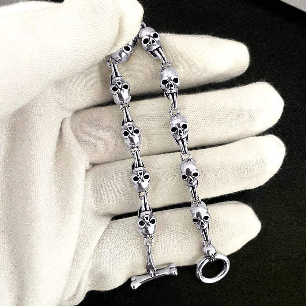Retro and trendy skull bracelet