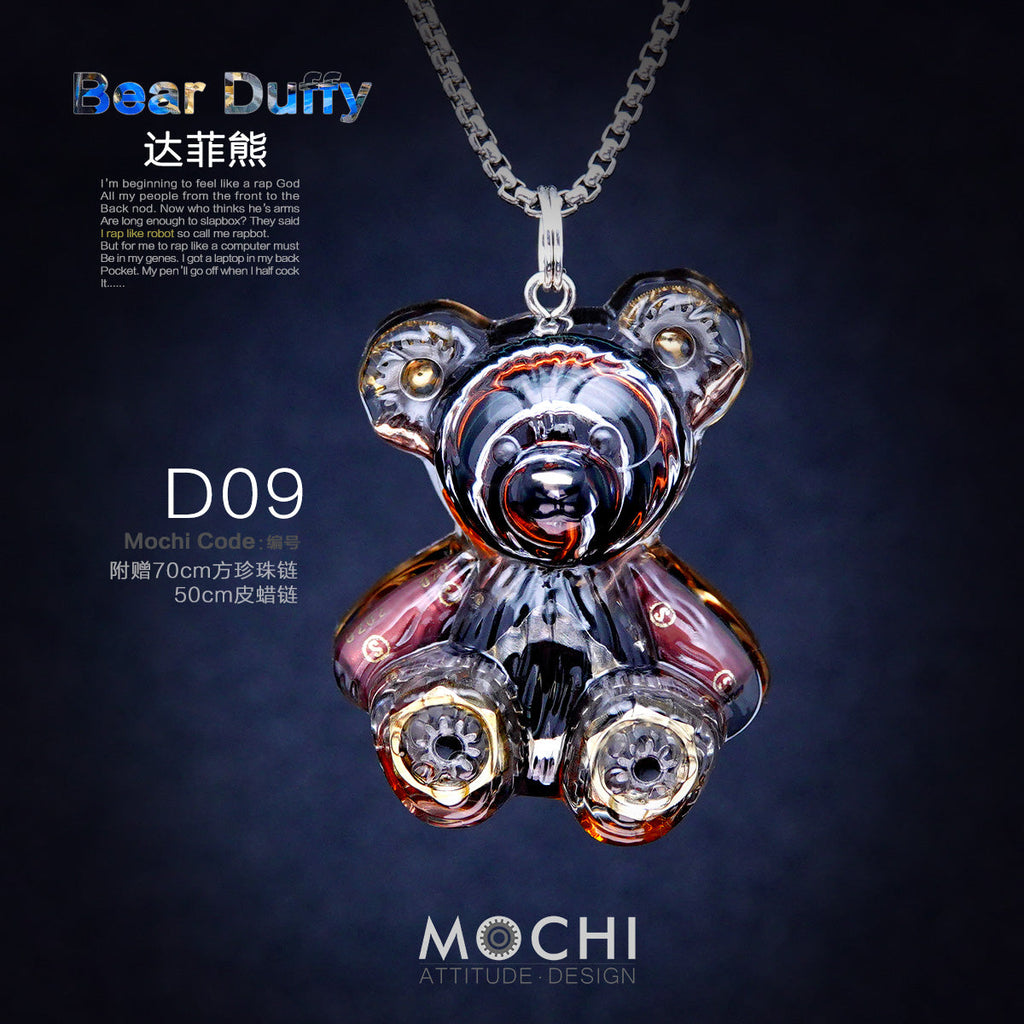 เสื้อสเวตเตอร์พร้อมจี้สร้อยคอคู่ Duffy Bear สไตล์ไซเบอร์พังก์สุดสร้างสรรค์