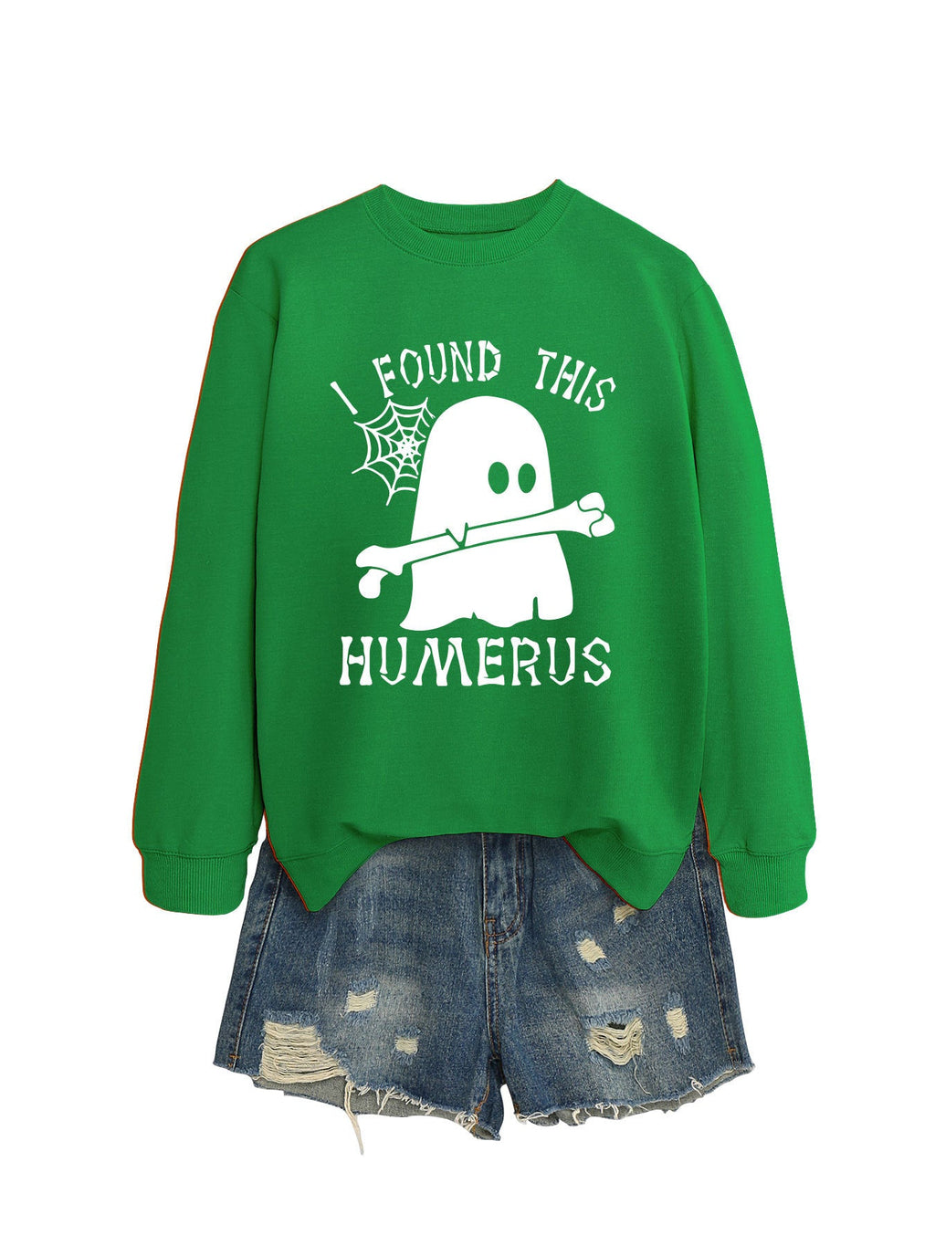 ฉันเจอเสื้อสเวตเตอร์คอกลมทรงหลวม HUMERUS ตัวนี้