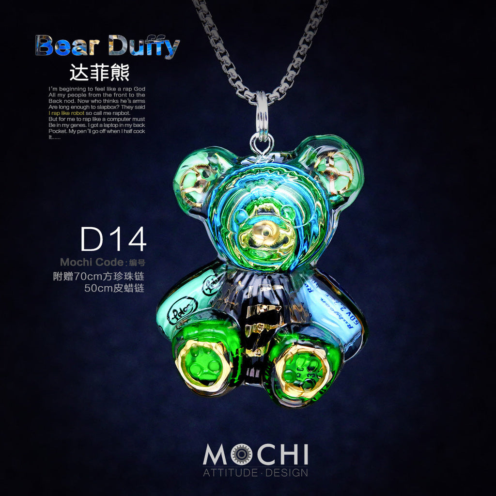 เสื้อสเวตเตอร์พร้อมจี้สร้อยคอคู่ Duffy Bear สไตล์ไซเบอร์พังก์สุดสร้างสรรค์