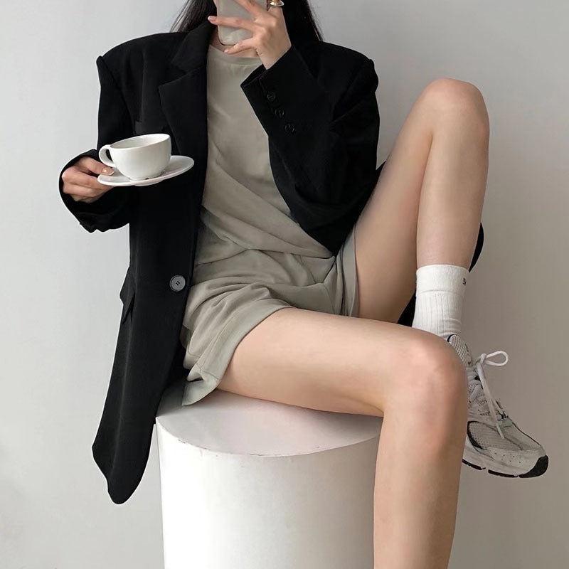 เสื้อแจ็กเก็ตสูทตัวเล็กแฟชั่นสำหรับผู้หญิง