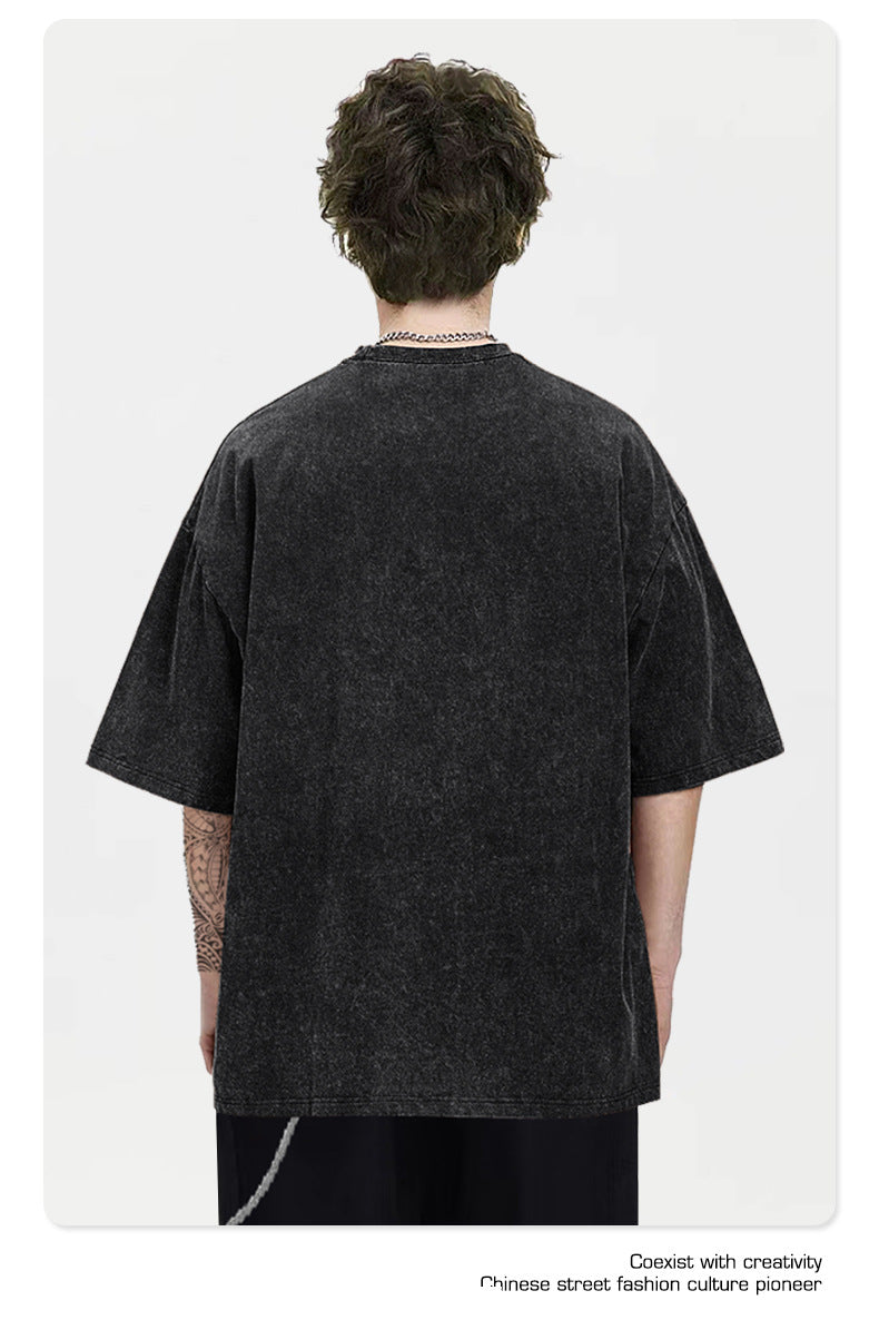เสื้อยืดฮิปฮอปพิมพ์ลายกะโหลกสีชมพู