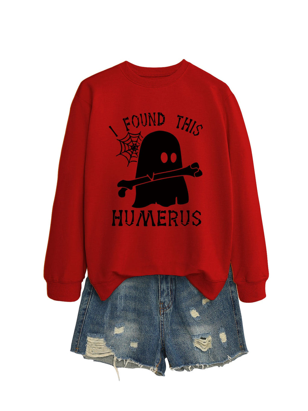ฉันเจอเสื้อสเวตเตอร์คอกลมทรงหลวม HUMERUS ตัวนี้