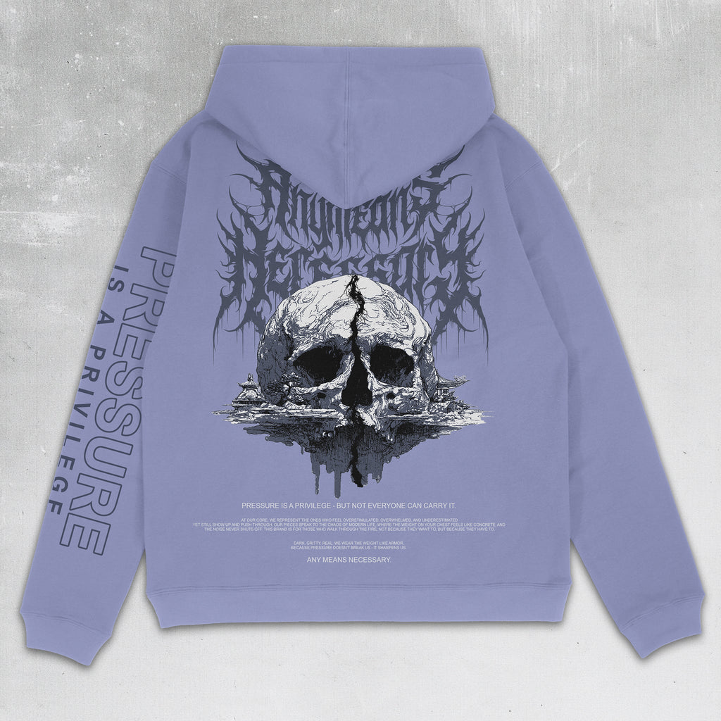 เสื้อฮู้ดแบบสวม Pressure สีองุ่น