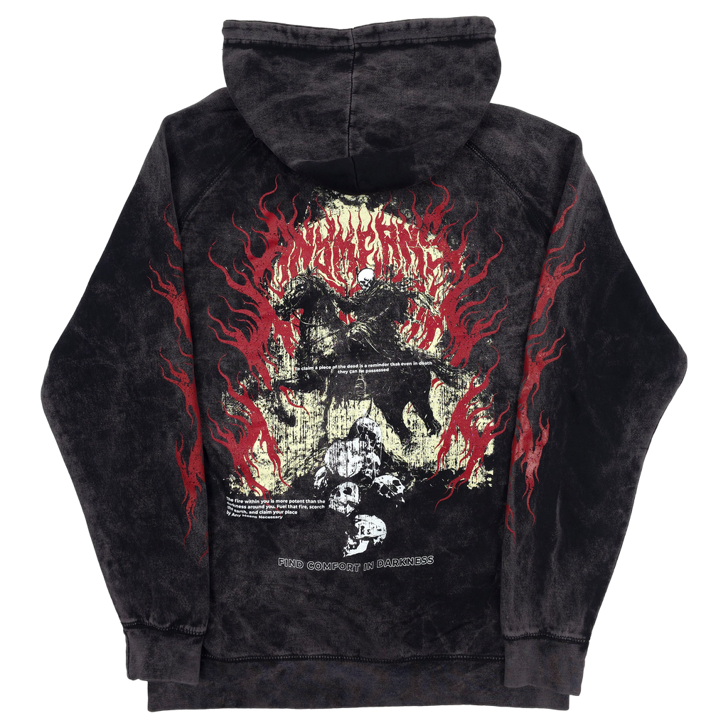 เสื้อฮู้ดแบบสวม Reclaimer สีดำวินเทจ