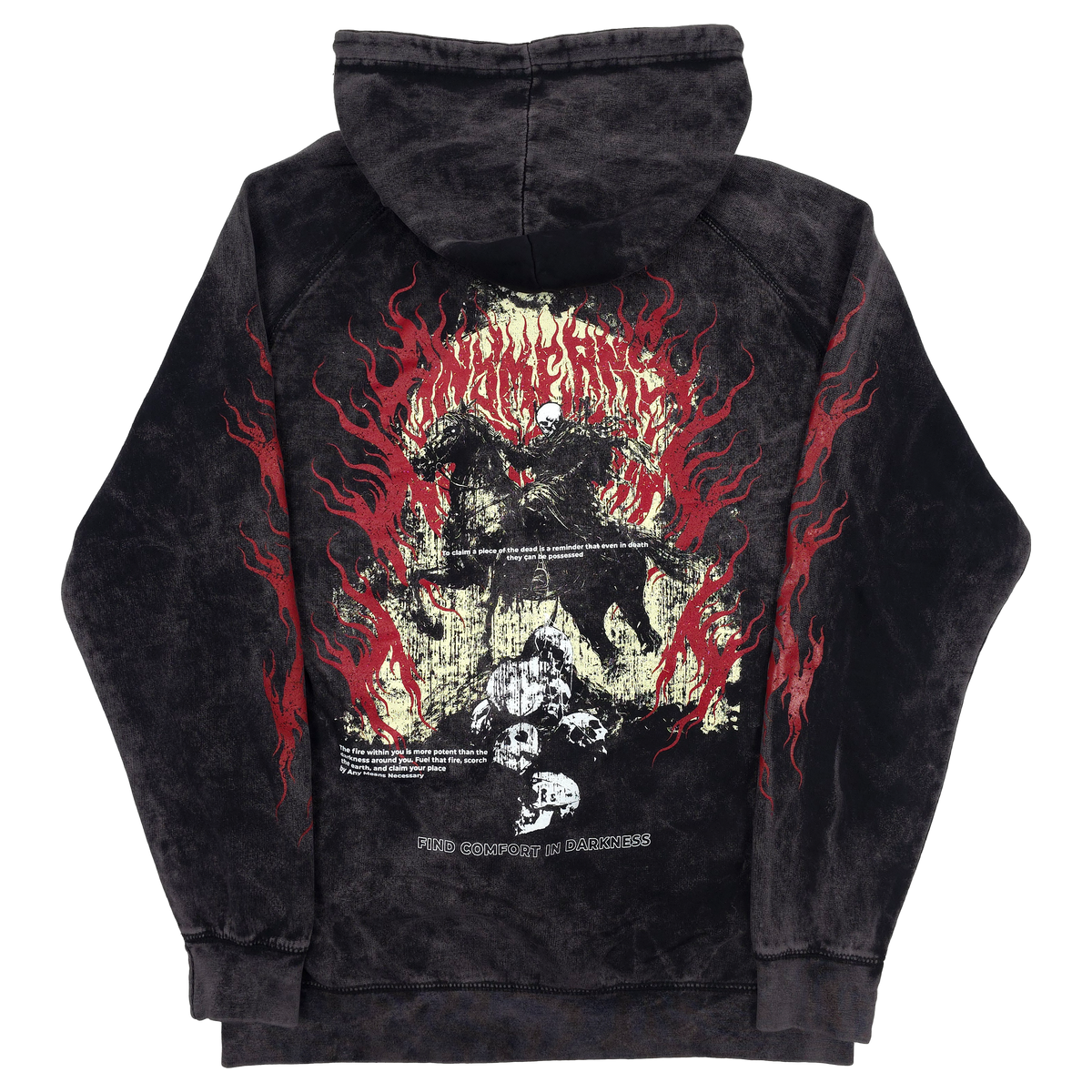 เสื้อฮู้ดแบบสวม Reclaimer สีดำวินเทจ